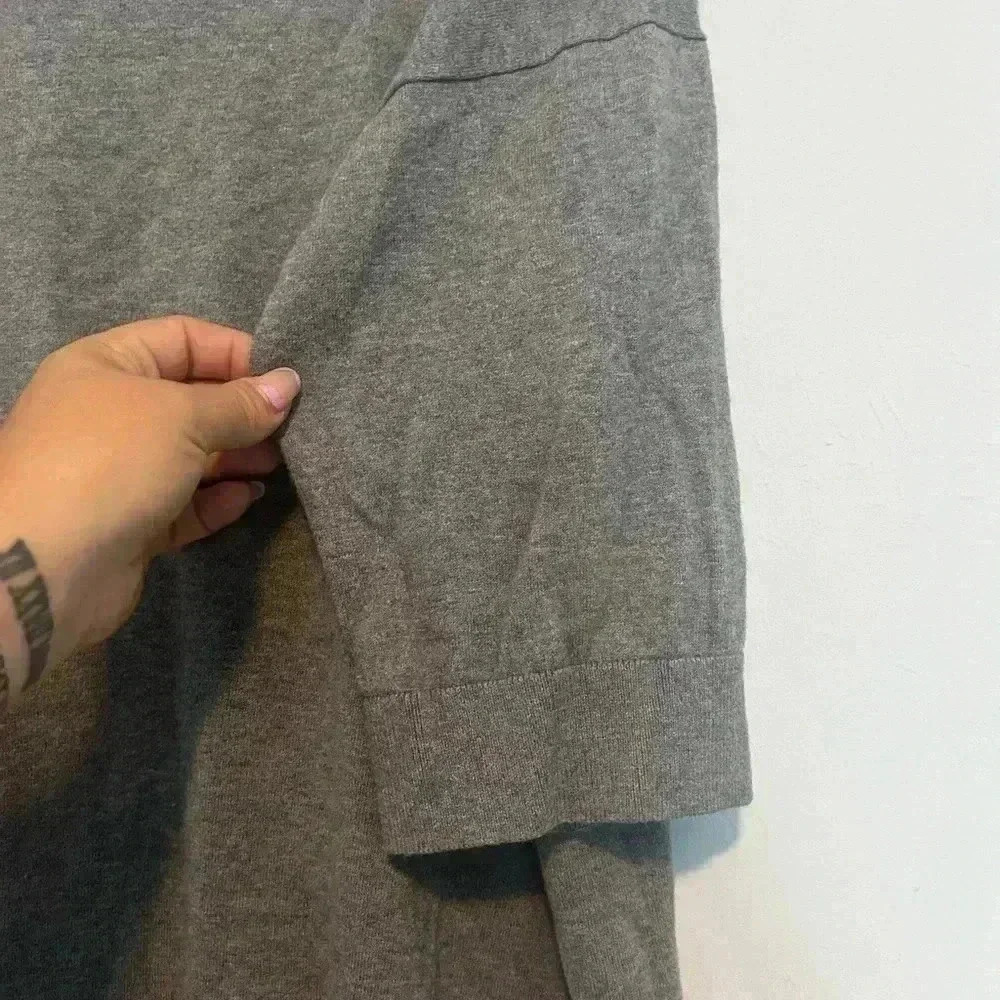 Lafayette 148 Gray Tunic/Blouse 3/4 Sleeve Cashmere/Cotton Size M - Picture 3 of 5